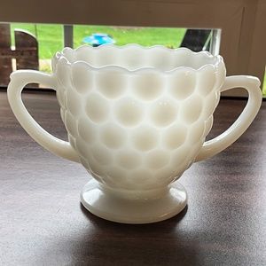 Vintage Anchor Hocking Sugar Hobnail 1950s Fire King Provincial Bullseye Opaque